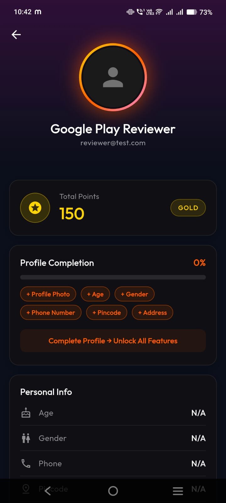 UnboxMovie user profile gold tier